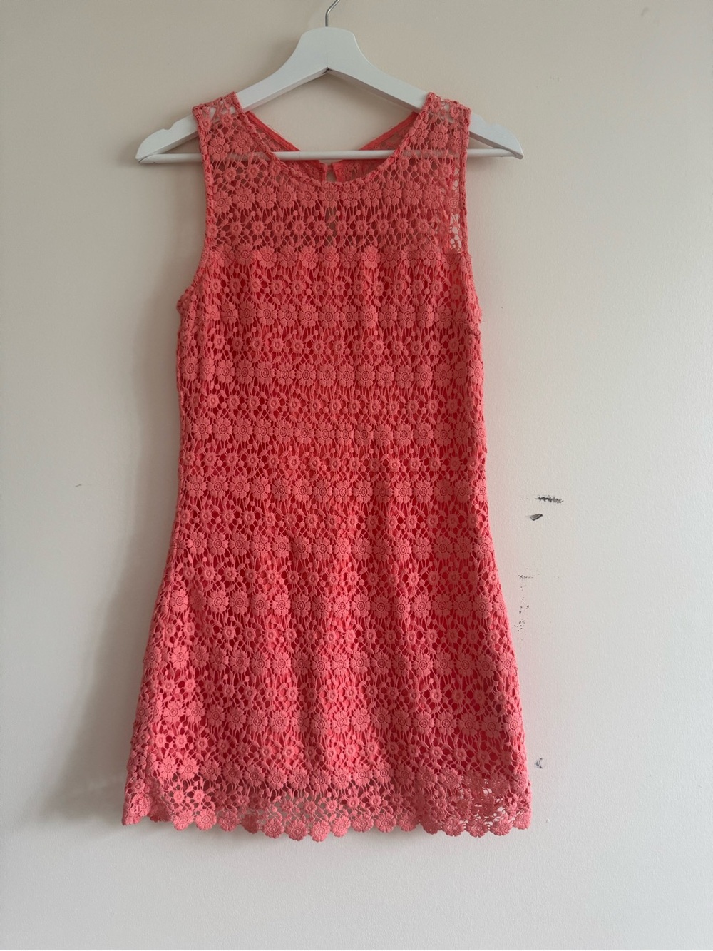 Hollister Coral Lace Sleeveless Dress